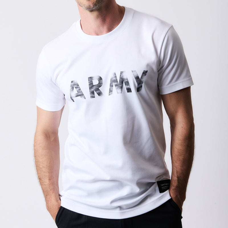 第19弾 VINTAGE LOGO ARMY Tシャツ ホワイト×ブラック