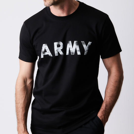 第19弾 VINTAGE LOGO ARMY Tシャツ ブラック×ホワイト