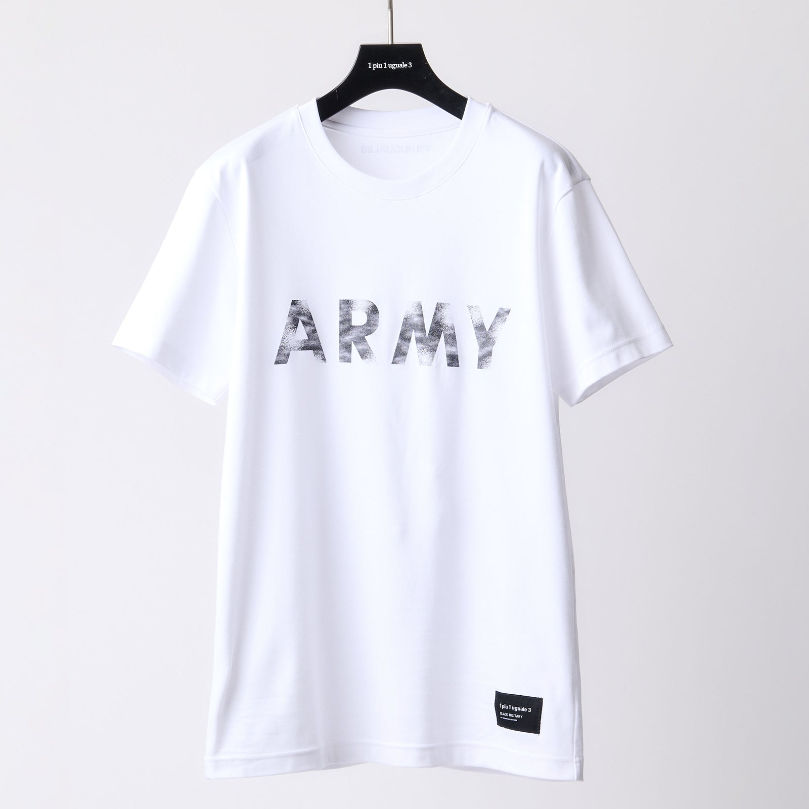 その他 1PIU1UGUALE3 VINTAGE LOGO ARMY T-SHIRT 第19弾 VINTAGE LOGO ARMY Tシャツ ホワイト×ブラック – MINIMAL
