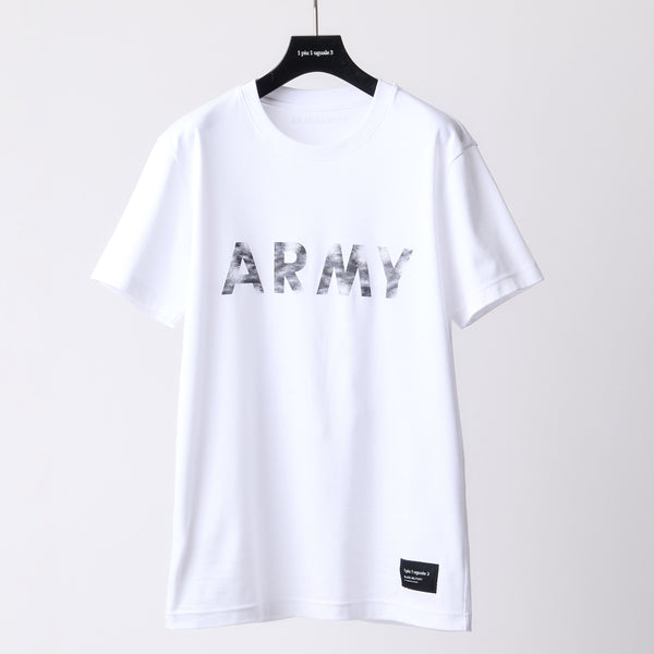 第19弾 VINTAGE LOGO ARMY Tシャツ ホワイト×ブラック – MINIMAL WARDROBE