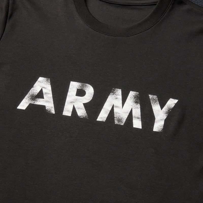 第19弾 VINTAGE LOGO ARMY Tシャツ<br>ブラック×ホワイト