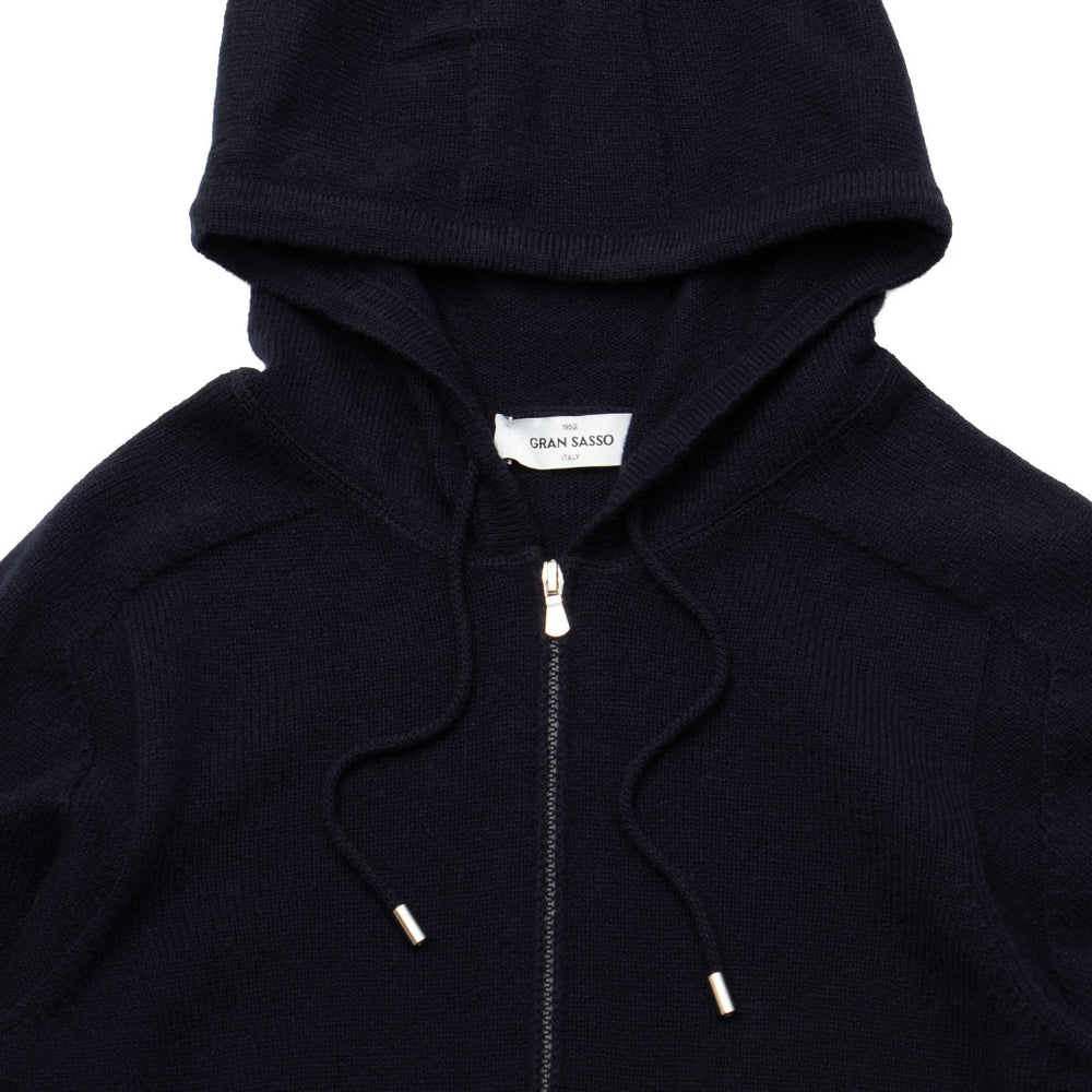 GRAN SASSO カシミヤ100 ニットパーカー スウェット ネイビー 48