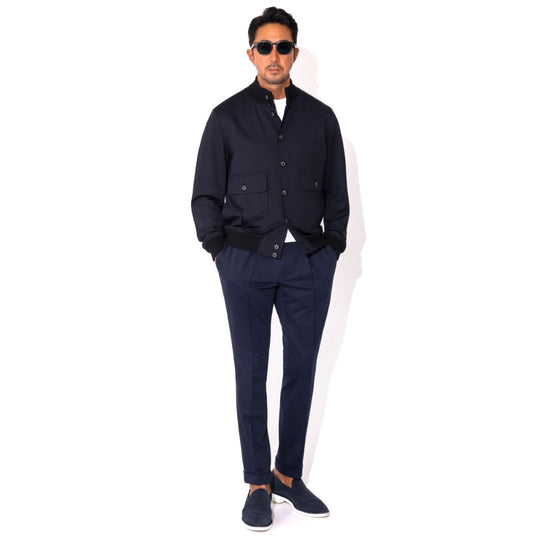 Duplex Wool Jersey トラベル バルスタージャケット コスモネイビー