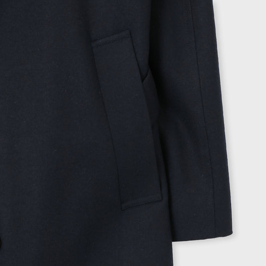 ウールフランネル コート / クルーズ ネイビー