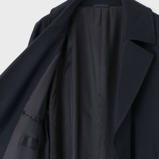 ウールフランネル コート / クルーズ ネイビー