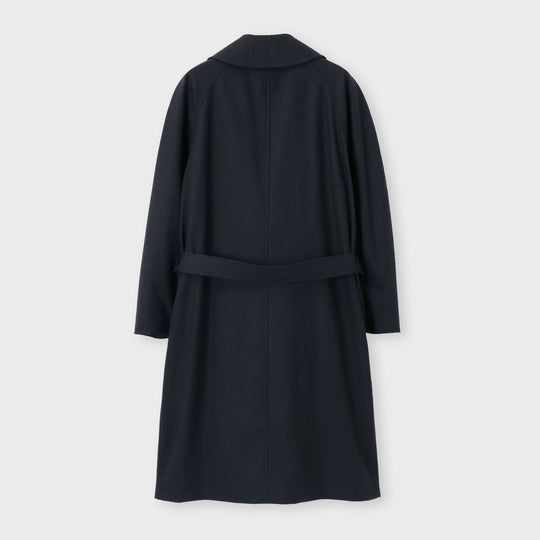 ウールフランネル コート / クルーズ ネイビー
