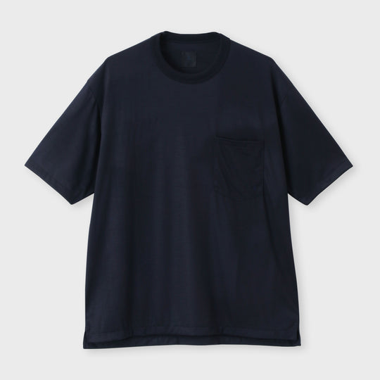 ウール天竺 Tシャツ / ムルト ネイビー