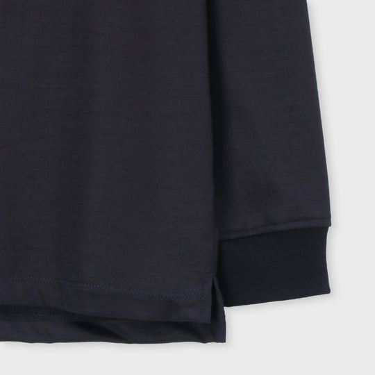 ウール天竺 長袖Tシャツ / サント ネイビー