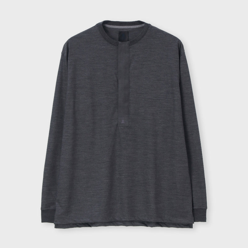 ウール天竺 長袖Tシャツ / サント グレー