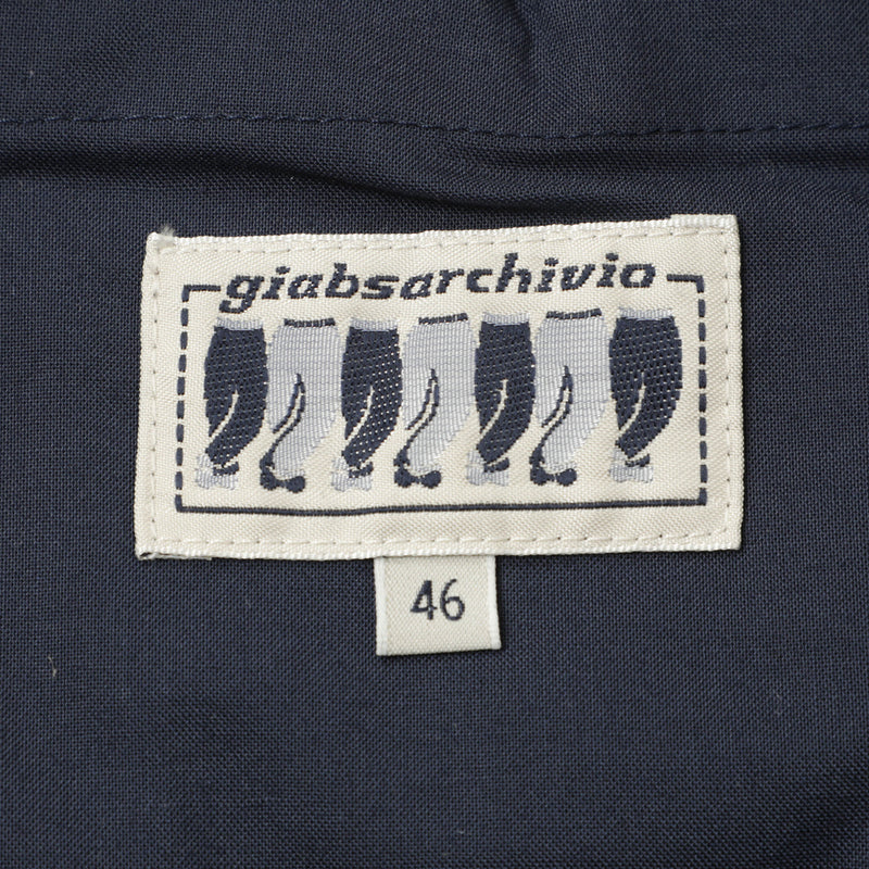 【干場義雅×菅原靴店 コラボ別注モデル】【国内2店舗限定販売】 giabsarchivio ジャブスアルキヴィオ MSH/R3 前後永久クリース ウールパンツ A7072U ネイビー