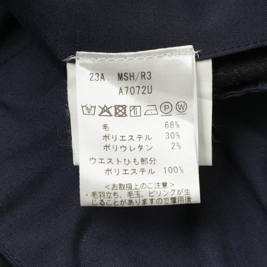 【干場義雅×菅原靴店 コラボ別注モデル】【国内2店舗限定販売】 giabsarchivio ジャブスアルキヴィオ MSH/R3 前後永久クリース ウールパンツ A7072U ネイビー