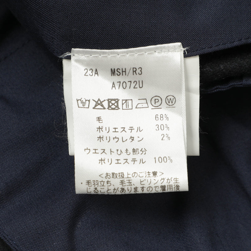 【干場義雅×菅原靴店 コラボ別注モデル】【国内2店舗限定販売】 giabsarchivio ジャブスアルキヴィオ MSH/R3 前後永久クリース ウールパンツ A7072U ネイビー