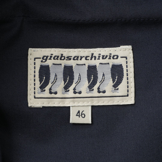 【干場義雅×菅原靴店 コラボ別注モデル】【国内2店舗限定販売】 giabsarchivio ジャブスアルキヴィオ MSH/R 永久クリース ジョガーパンツ A5457 ブラック