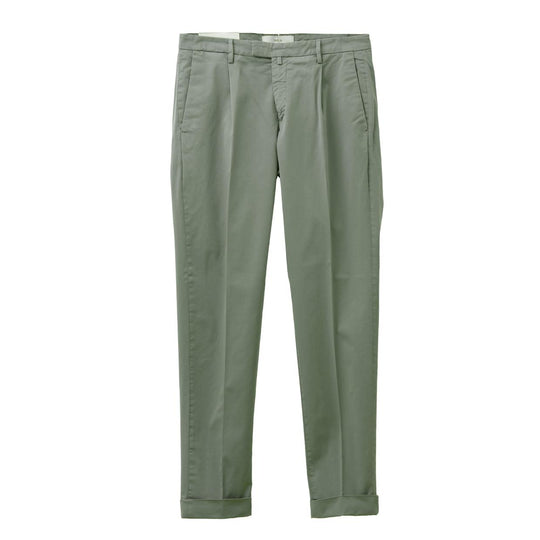26SS BG07 コットン ストレッチ ワンプリーツ テーパードパンツ ライトグリーン