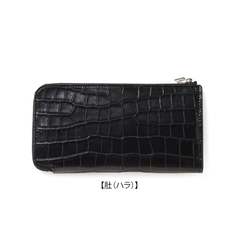 NEIGHBORHOOD PORTERL字黒レザー ファスナーウォレットクロコ クロコダイル L字ロングジップウォレット ブラック – MINIMAL WARDROBE