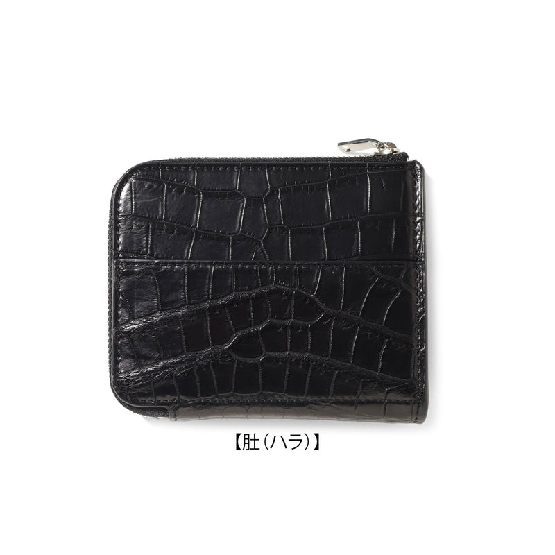 クロコダイル L字ジップウォレット ブラック – MINIMAL WARDROBE