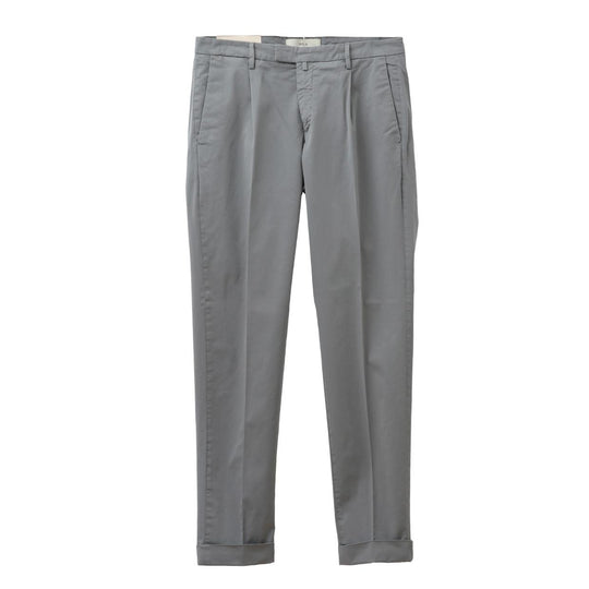 26SS BG07 コットン ストレッチ ワンプリーツ テーパードパンツ グレー