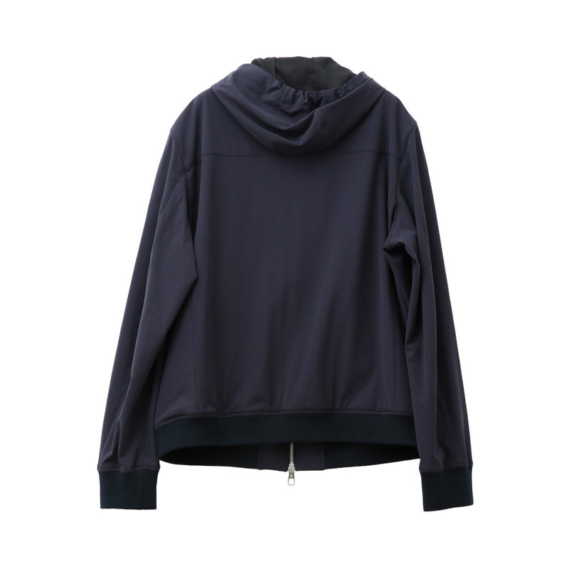 Zegna テクニカルシルク フーデッドブルゾン ネイビー – MINIMAL WARDROBE