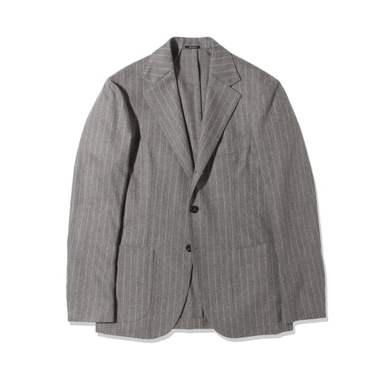 【干場別注】 チョークストライプスーツ グレー