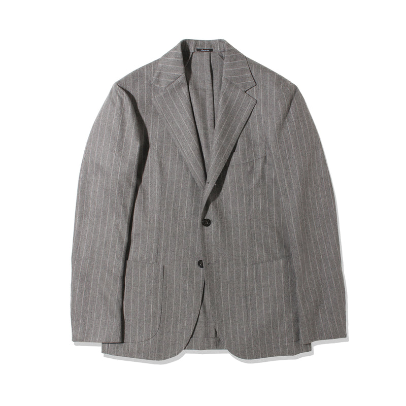 【干場別注】 チョークストライプスーツ グレー