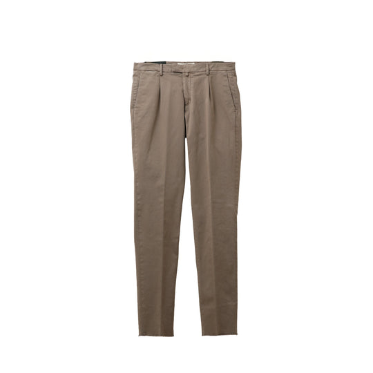 26AW BG07 コットンストレッチ ワンプリーツ テーパードパンツ ベージュ