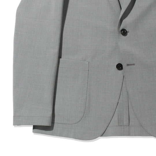 ウールストレッチ 2B シングルスーツ グレー