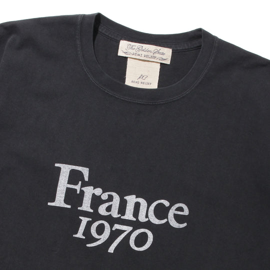 【MMW限定】LW加工20/-天竺T（France1970)  ブラック