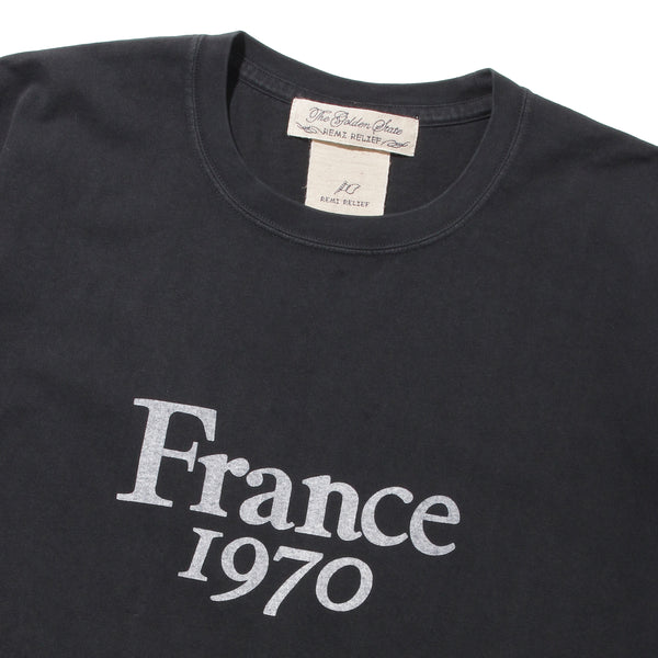【MMW限定】LW加工20/-天竺T（France1970)  ブラック