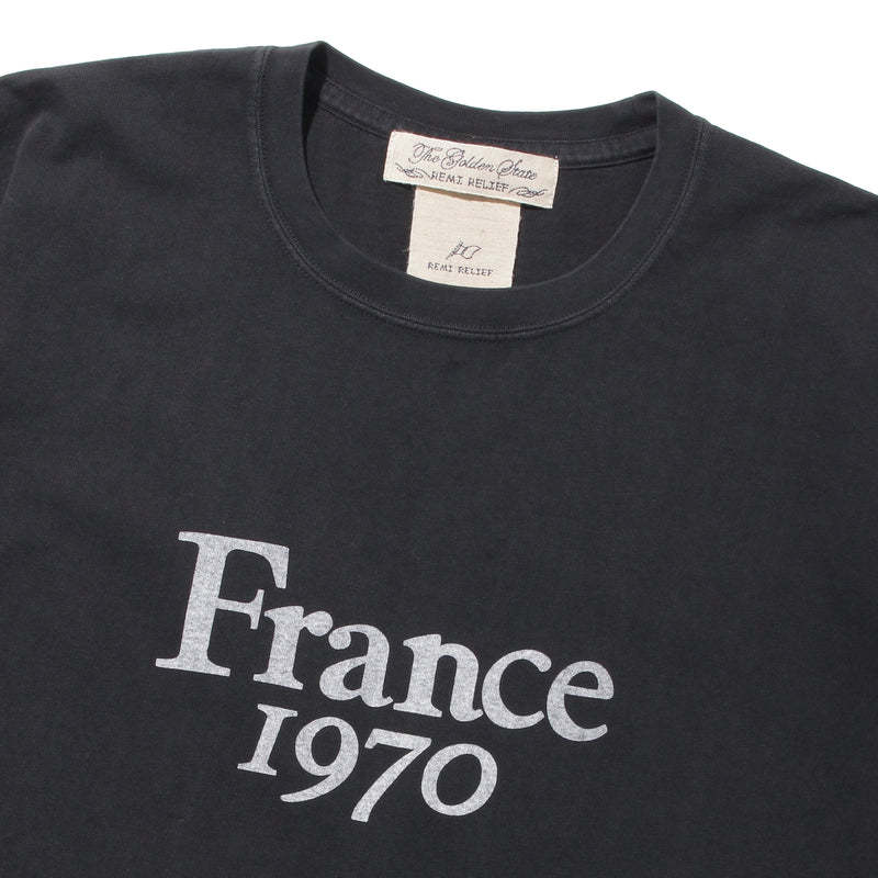 【MMW限定】LW加工20/-天竺T（France1970)  ブラック