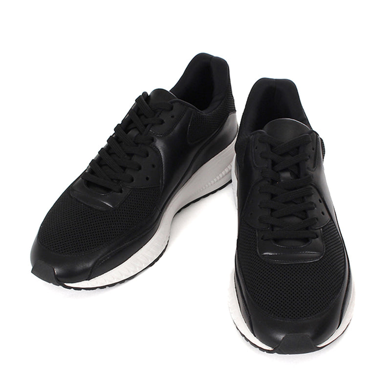 WHA-0001 レザースニーカー BLACK×WHITE