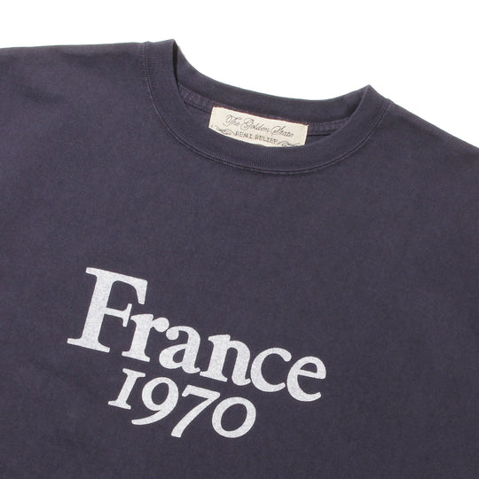【MMW限定】LW加工14/-天竺N/S-T（France1970) ネイビー