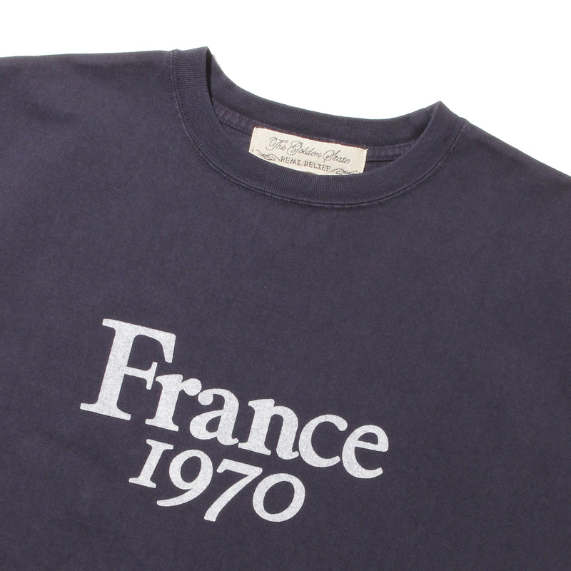 【MMW限定】LW加工14/-天竺N/S-T（France1970) ネイビー