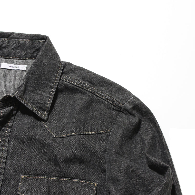 【干場別注】VINTAGE BLACK DENIM WESTERN SHIRTS