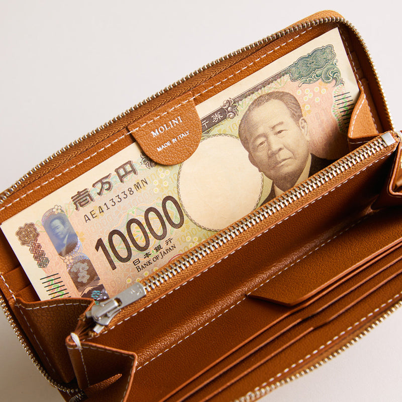 Mini Round Zip Long Wallet 長財布 409 キャメル – MINIMAL WARDROBE