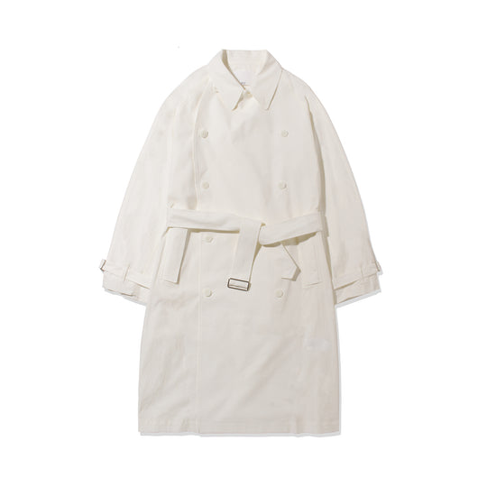 トレンチコート コットンリネン ホワイト