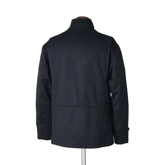 カシミヤM-65フィールドジャケット ネイビー