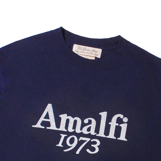 【MMW限定】【干場別注】LW加工20/-天竺T（Amalfi1973) ネイビー