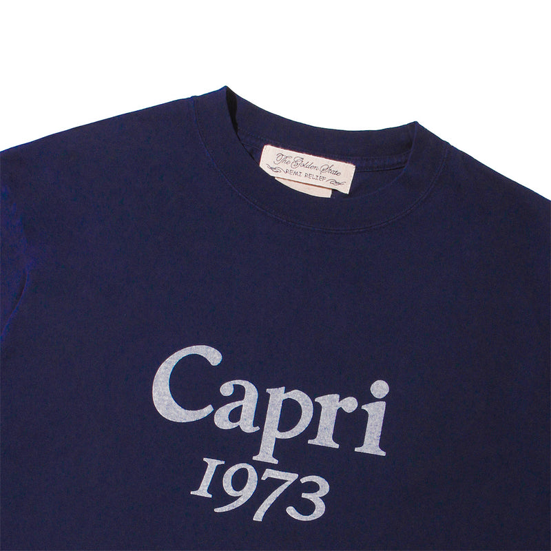 MMW限定】【干場別注】LW加工20/-天竺T（Capri1973) ネイビー