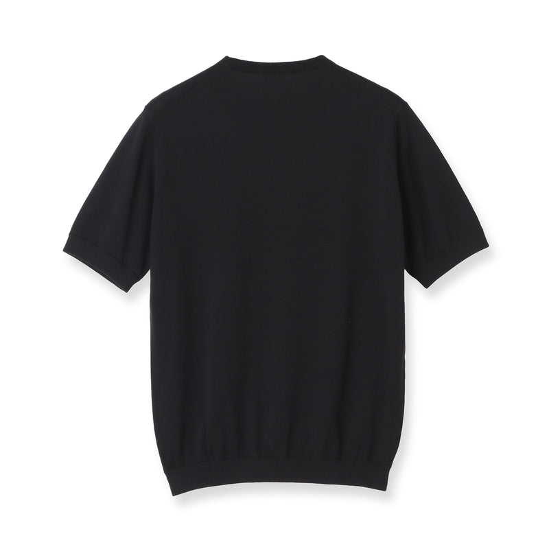 リニューアルモデル】SUVIN PLATINUM ニットTシャツ ブラック