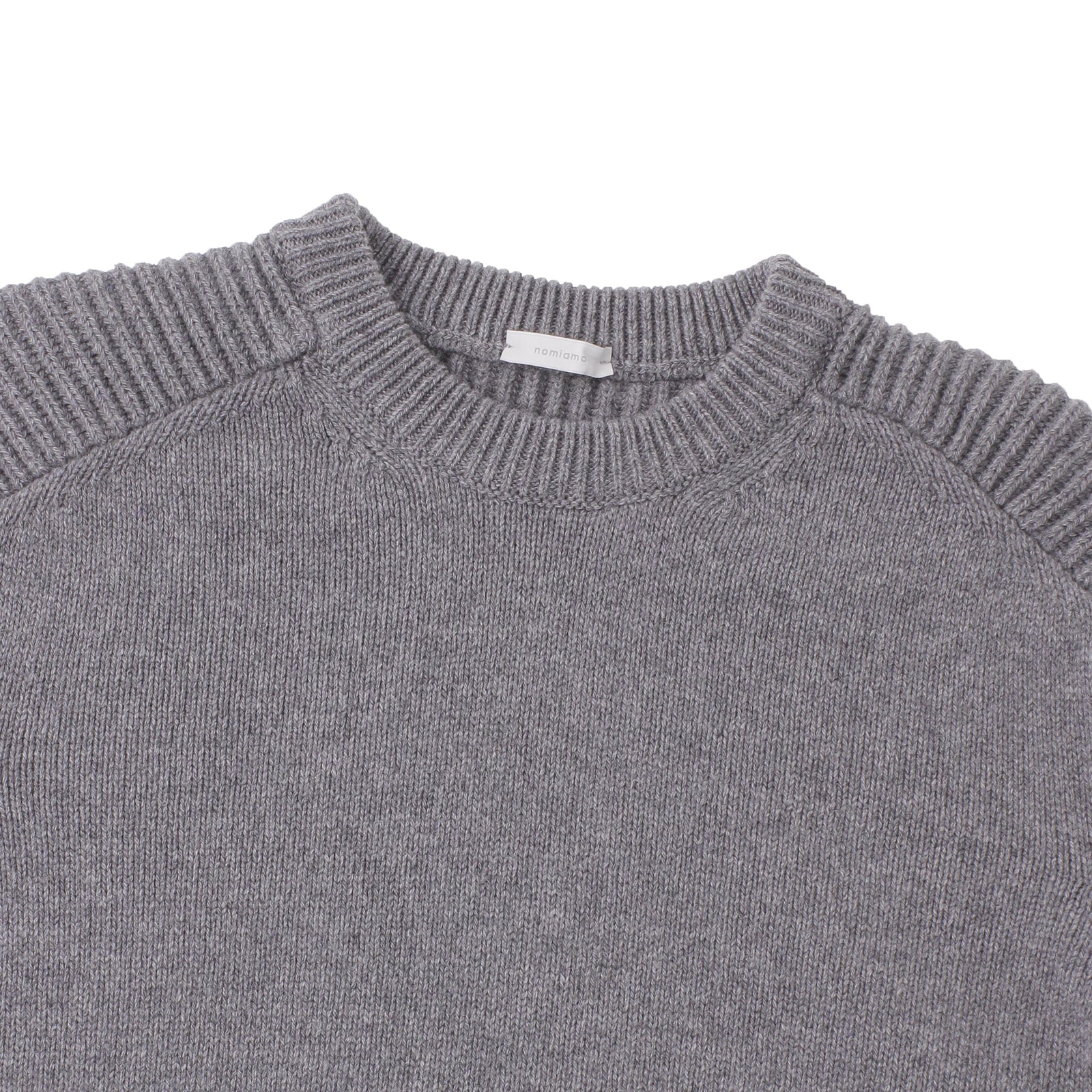 干場別注】カシミヤミドルゲージ コマンドニット グレー – MINIMAL