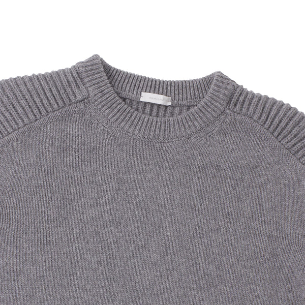 干場別注】カシミヤミドルゲージ コマンドニット グレー – MINIMAL