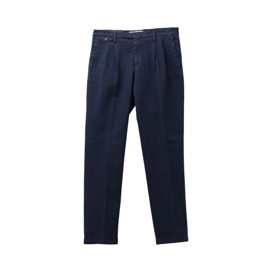26AW BG02 コットンストレッチ 2プリーツパンツ ネイビー
