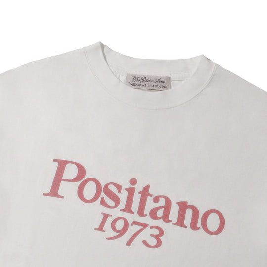 【MMW限定】【干場別注】LW加工20/-天竺T（Positano1973) ホワイト