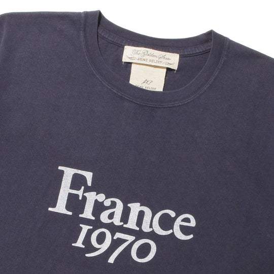 【MMW限定】LW加工20/-天竺T（France1970)  ネイビー