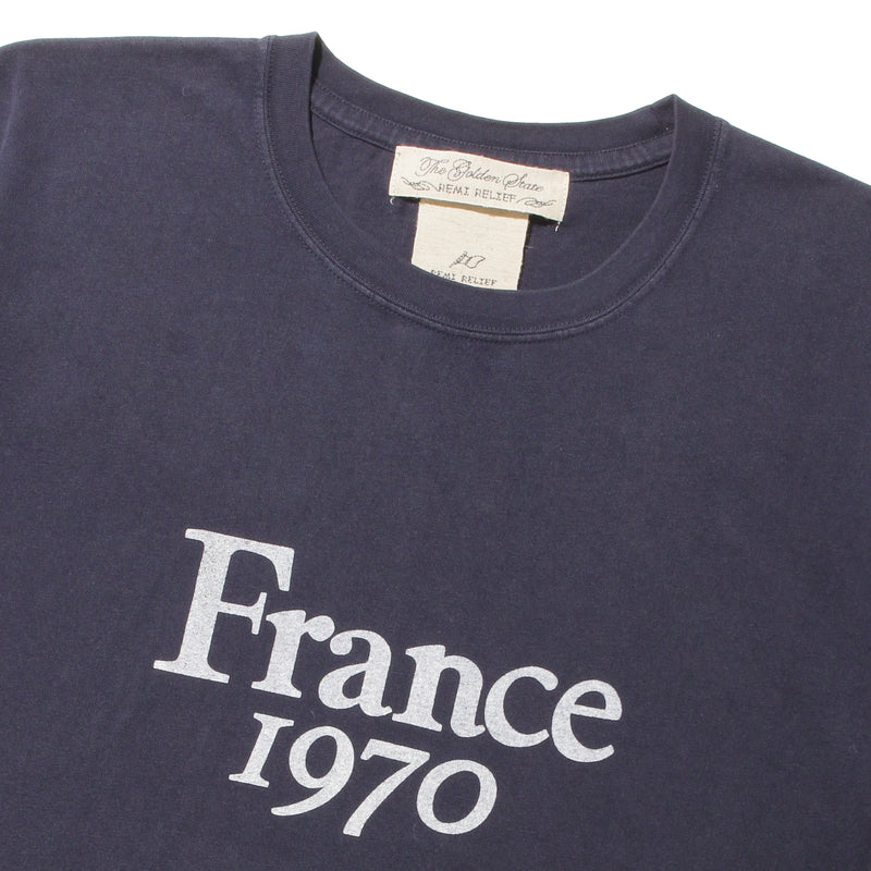 【MMW限定】LW加工20/-天竺T（France1970)  ネイビー
