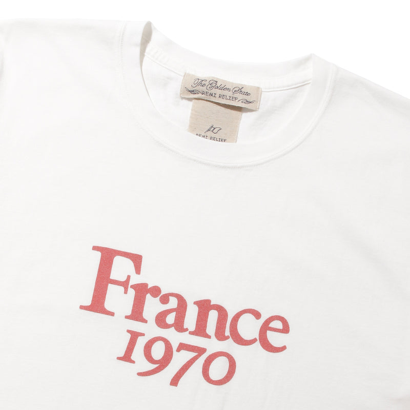 【MMW限定】LW加工20/-天竺T（France1970)  オフホワイト