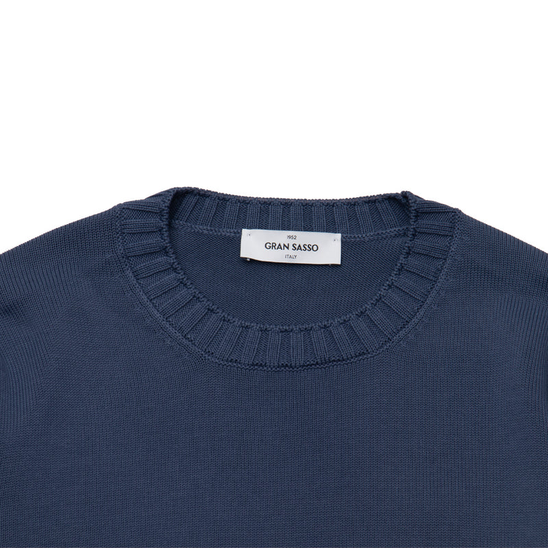 8G ソフトコットン リブ クルーネック L/SLV ネイビー – MINIMAL WARDROBE