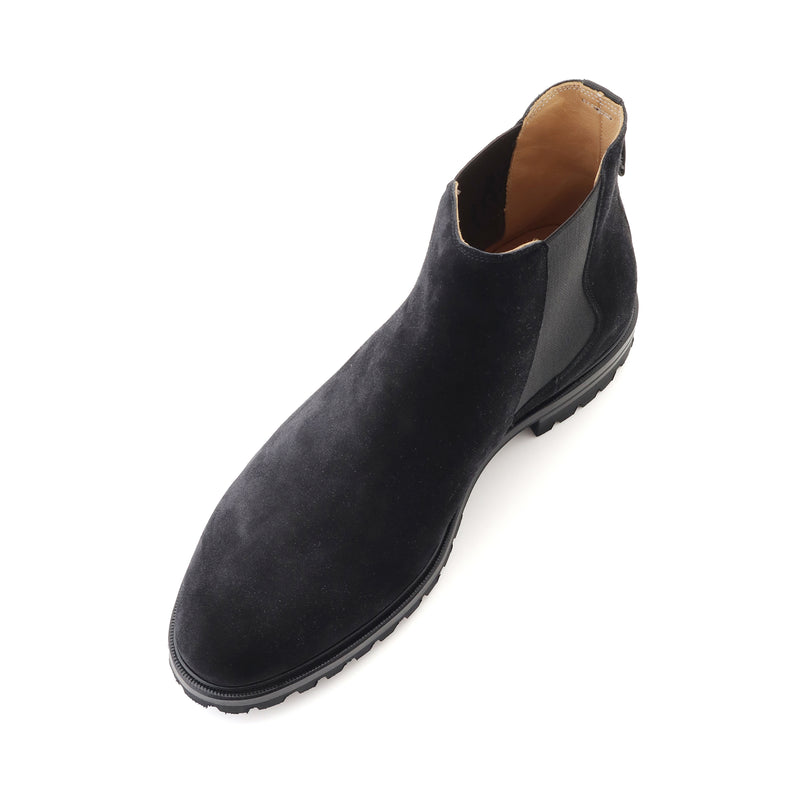スエードチェルシーブーツ ブラック