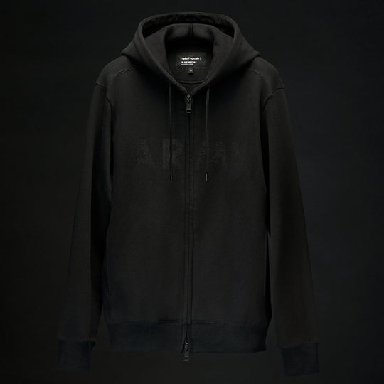 第26弾 VINTAGE LOGO ARMY SWEAT ZIP PARKA ブラック×ブラック