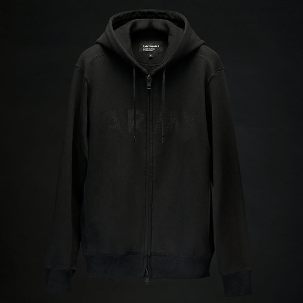 第26弾 VINTAGE LOGO ARMY SWEAT ZIP PARKA ブラック×ブラック